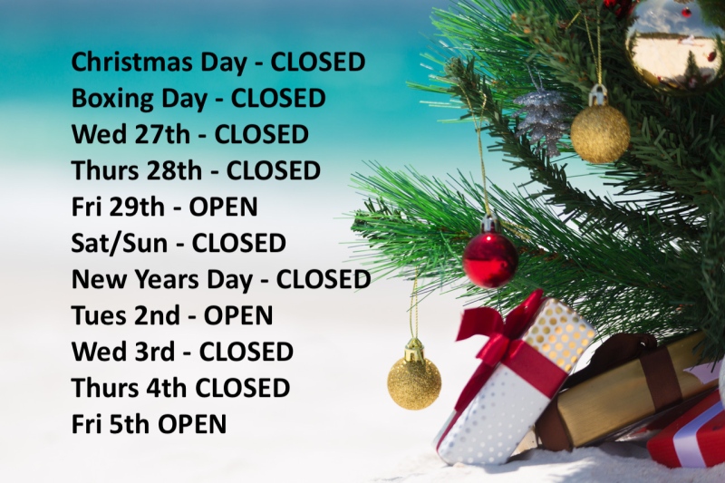 Christmas Opening Hours